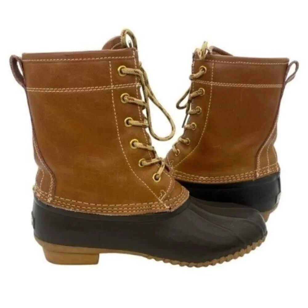 Khombu Women's Letty Leather Duck Boots Waterproof
